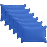 vidaXL Kussensloop 6 st HOUTEN Koninklijk Blauw 40 x 60 cm Polyester