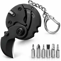 VHV - Opvouwbare sleutelhanger - Karabijnhaak - Survival EDC met Multitool - voor Auto, Reis en Outdoor - Motor Sleutelhanger - Geschenk - Karabijnhaak