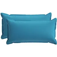 vidaXL Kussensloop 2 st HOUTEN Lichtblauw 40 x 70 cm Polyester