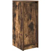vidaXL Schoenenkast 29,5x34x76 cm bewerkt hout gerookt eikenkleurig