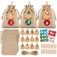 Dripio Adventskalender om zelf te vullen, 24-delig, in meerdere kleuren, 14 cm