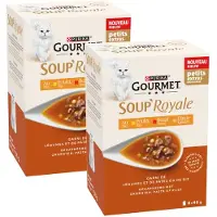 Purina Gourmet Soup Royale Kip Rund Kalkoen - Multipack - Katten Natvoer - 2x (6x45g)