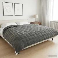 vidaXL Verzwaringsdeken Antraciet 220 x 235 cm 11 kg 100% Katoen 205T