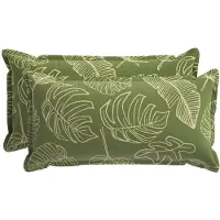 vidaXL Kussensloop 2 st HOUTEN Blad Design 40 x 80 cm Polyester