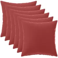 vidaXL Kussensloop 6 st HEERLEN Wijnrood 40 x 40 cm Polyester