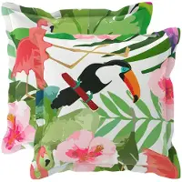 vidaXL Kussensloop 2 st HOUTEN Meerkleurig 35 x 35 cm Polyester