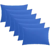 vidaXL Kussensloop 6 st HEERLEN Koninklijk Blauw 30 x 50 cm Polyester