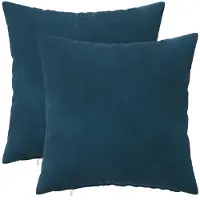 vidaXL Kussensloop 2 st HEERLEN Blauw 45 x 45 cm fluweel