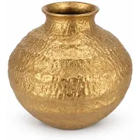 DK Design Daan Kromhout - Vaas - Bloemenvaas - Goud - Keramiek - Quinty - Bol - 22x22x22cm
