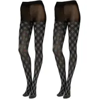 Merry Style Dames Panty 2 Pack - 60 DEN- Gedessineerd - 3D-technologie - Polyamide – Rook/smoky – L - MS-GB-317