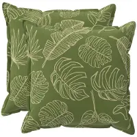 vidaXL Kussensloop 2 st HOUTEN Blad Design 55 x 55 cm Polyester