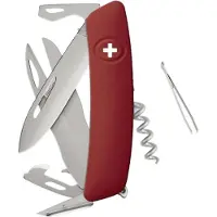 Swiza D07 R AM, KNR.0116.1900, Red Helvetix, Zwitsers zakmes, 7 tools