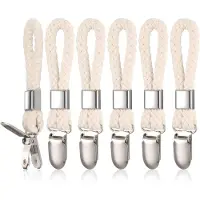 Famanu - Handdoekclips Set - Handdoeken en vaatdoeken ophangen - Stevige en handige clips - Beige 6 stuks