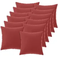 vidaXL Kussensloop 12 st HEERLEN Wijnrood 50 x 50 cm Polyester