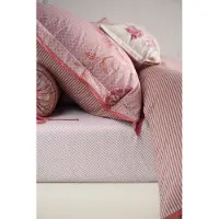 Pip studio katoen - Hoeslaken - 180 x 200 cm - Wit Roze