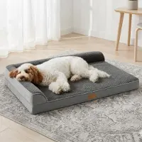 Merkloos Orthopedisch hondenbed voor grote honden, met een uitneembare en wasbare hoes