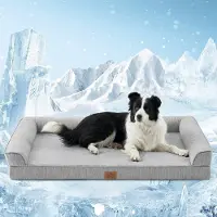 Merkloos Koel orthopedisch hondenbed voor extra grote honden