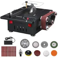 OEM Tafelzaag en bandschuurmachine, 2-in-1 functionaliteit, instelbare snelheidsregeling, EU-stekker, EU