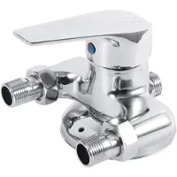 Merkloos Mengkraan Vernikkeld - Douchekraan - Badkamerkraan - G1/2 Inch - Kunststof Handvat - Werktemperatuur 0-90°C
