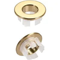 OEM Afvoerkap voor spoelbak - 30x13,5 mm (diameter x hoogte) - Geschikt voor badkamer en keuken - 2 stuks - Goudkleurig