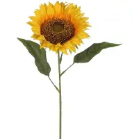 Mica Decorations Kunstbloem Zonnebloem tak - 70 cm - geel - kunst zijdebloem - decoratie - Kunstbloemen