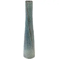 Light & Living SETIMMO keramieken vaas 12x55,5 cm - blauw/bruin