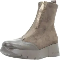 Hispanitas Dames Bruine Montana leren laarzen (38), Leer, 3 tot 5 cm, Ritssluiting, Casual HI265104