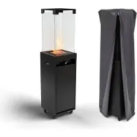 Planika Faro gas terrasverwarmer met beschermhoes - Zwart