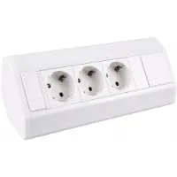 Design Light CORNERBOX meerwegstekker, 3 stopcontacten, 1,8 meter, wit