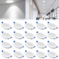 VA-Cerulean inbouwspots, 20 x 5W LED, 230V. Inbouwspots voor plafond, koelwit licht, niet dimbaar