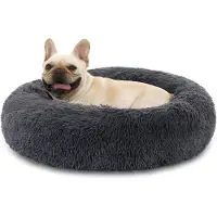 Merkloos Rond dierenbed van 70 cm diameter, geschikt voor honden en katten, met een functie die angst kan verminderen