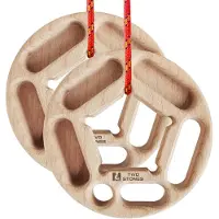 Merkloos Klimbord 5 dieptes, optrekstang, hout, antislip, voor klimtraining