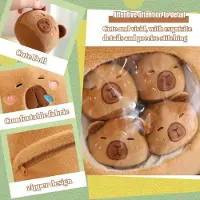Merkloos Capibara knuffel bruin, pluche, 6 mini knuffels, voor kinderen