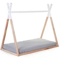 Merkloos Teepee kinderbed van beukenhout, 70 x 140 cm