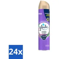 Glade 24 x - Luchtverfrisser Spray - Tranquil Lavender & Aloë - 300 ml - Luchtverfrisser - Lavendel - Aloë - Geur - Frisheid