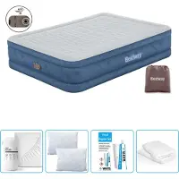 Bestway luchtbed - 2 personen - 152 x 203 x 46 cm - Grijs - Inclusief accessoires