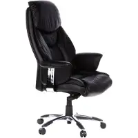 Hjh OFFICE PRADO Leder - Luxe directiestoel Zwart