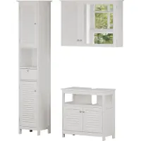 Vicco Badkamermeubelset Riad Wit 3-delig, Model 40464