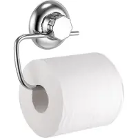 Unyqoos Toiletrolhouder zonder boren – roestvrij staal, vacuüm systeem met zuignap, roestvrij, geschikt voor standaard toiletrollen
