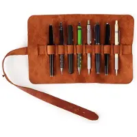 OEM Echte leren pennenhouder set met etui