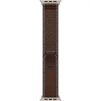 Apple Watch Strap 49mm - Natural Titanium Finish - Dark Umber - Trail Loop - S/M