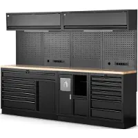 HBM modulair werkplaatssysteem 10-delig, zwart