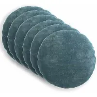 vidaXL Kussensloop 6 st HEERLEN Blauw Diam. 40 cm Chenille Stof
