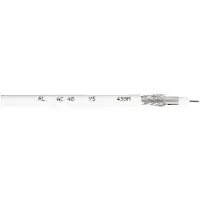 INTERKABEL AC 48-100 Coaxkabel Buitendiameter: 6.90 mm 75 Ω 100 dB Wit 100 m