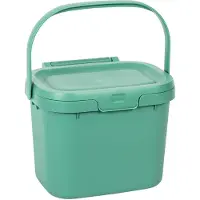 Addis 518534 Compostbak voor keukenafval, 4,5 liter, saliegroen