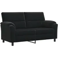 vidaXL Bankstel 2 pcs Zwart fluweel