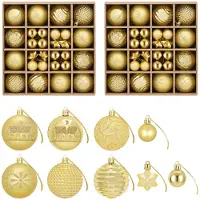 vidaXL Kerstballenset 88 st Goud Ø 6 cm Kunststof