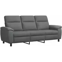vidaXL Bankstel 3 pcs Donkergrijs Stof