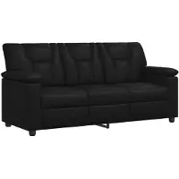 vidaXL Bankstel 2 pcs Zwart Kunstleer