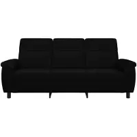 vidaXL Bank Zwart 214 x 90 x 95 cm Stof